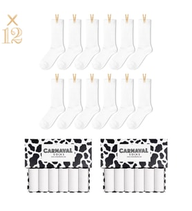 12'li Beyaz Basic Pamuk Unisex Çorap Seti