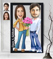 Kişiye Özel 3D  Ahşap Tablo Sevgili 30x40 -31