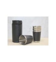 Kişiye Özel Derili Kılıflı 4'Lü Shot Bardak - 8,5x6cm