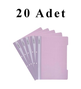 20 Adet A4 Lila Telli Dosya 1 Paket Ekonomik Kaliteli Telli Dosya Ofis Büro Okul