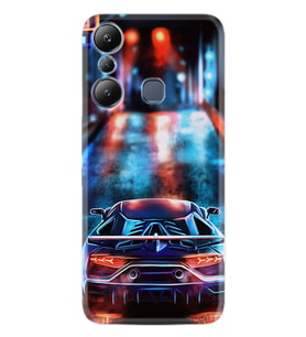 Infınix Hot 20i Kılıf Silikon Desen Özel Seri Neon Cars 1724