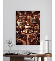 KAHVE ŞEHRİ COFFE KAHVE Ev Duvar Salon Ofis Hediyelik Dekarasyon Kanvas Tablo