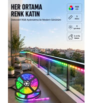 5 Metre Kumandalı RGB Şerit LED Aydınlatma