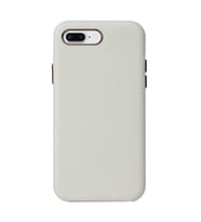 Apple iPhone 8 Plus Kılıf Eyzi Kadife İç Yüzey Suni Deri Kılıf (Beyaz)