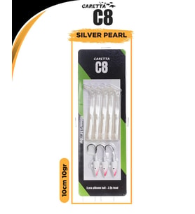 Caretta C8 10cm 10gr Lrf Silikon Yem Silver Pearl