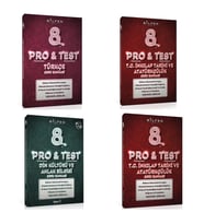 BİLFEN PRO&TEST 8. Sınıf Türkçe - İnkilap - Din - İngilizce Soru Bankası (4 Kitap)