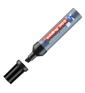 EDDİNG 365 BEYAZ TAHTA KALEMİ KESİK UÇ SİYAH 2-7mm