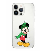 Apple iPhone 13 Pro Uyumlu Kamera Korumalı Tıpalı Kapak Mickey Mouse TasarımlıŞeffaf Kılıf