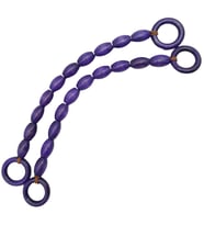 Angel Çanta Aksesuar 20 mm Oval Ahşap Boncuklu 40 cm Mor Renk Çanta Sapı