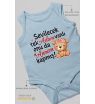 Anneye Özel Sıfır Kollu Bebek Zıbını %100 Pamuk