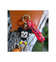 Sevimli Mickey Mouse Anahtarlık, Çanta Süsü/Araba süsü (Siyah - Beyaz)