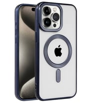 Newface Apple iPhone 15 Pro Kılıf Kronos Magsafe Kapak - Lacivert