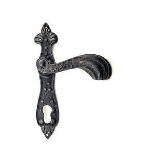 Antika Tarz Dekoratif Pirinç Mevlana Oda Kapı Kolu - 228x48 Mm, Oksit