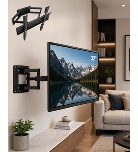 Northcity 32-55 İnç Hareketli TV Askı Aparatı Döner Eğimli Televizyon Askısı