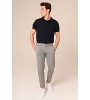 Erkek Chino Açık Gri Ton Pantolon Slim Fit  Agustini