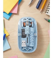 Ofis ve Günlük Kullanım İçin Mavi Bluetooth Kablosuz Mouse
