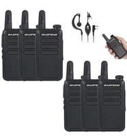 6 Adet CY Boafeng Bf-r5 Lisansız El Telsizi Baofeng BF-R5 mini telsiz telsiz KDC1 5W (kulaklık dahil değildir.)