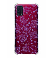 Samsung Galaxy M31  Köşe Korumalı Antişok Kapak Nostalji Desen Tasarımlı Şeffaf  Kılıf