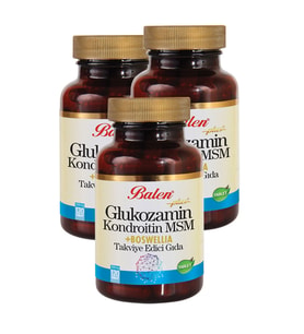 3 Kutu Glukozamin Kondroitin Msm Boswellia Akgünlük Glukosamin Bosvelya 120 Tablet X 1200 Mgx3