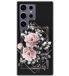 Galaxy S24 Ultra Kılıf HD Desen Baskılı Kılıf - Retro Çiçek 1