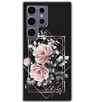 Galaxy S24 Ultra Kılıf HD Desen Baskılı Kılıf - Retro Çiçek 1