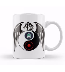 Dragon Dndnd Kung Fu Kupa Bardak Porselen
