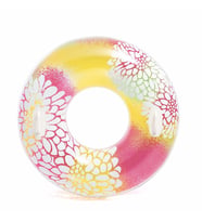 Tutunmalı Transparan Çiçekli Simit 97 Cm İntex - 58263 (Pembe)