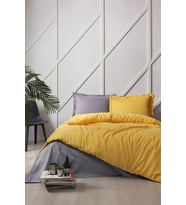 Özdilek Çift Kişilik Ranforce Nevresim Takımı Colormix Gold Antrasit