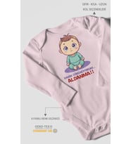 Sakin Görünüyorum Aldanma! Baskılı Bebek Zıbını – Çıtçıtlı Body  %100 Pamuk Uzun Kol (Bebek Pembesi)