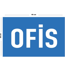 Metal Ofis 30 cm x 40 cm A3 Büyüklüğünde Uyarı Levhası Yönlendirme Tabelası