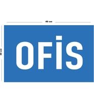 Metal Ofis 30 cm x 40 cm A3 Büyüklüğünde Uyarı Levhası Yönlendirme Tabelası