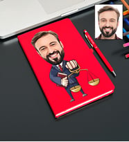 Kişiye Özel Avukat Tasarımlı Karikatür Defter Ve Kalem Seti 84