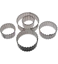 Kek Kurabiye Ve Pasta Kalıbı Metal 5 Li Set Yuvarlak Tırtıklı