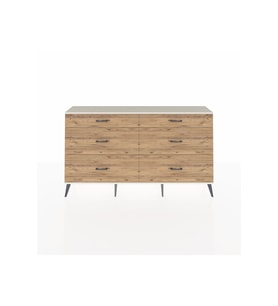 Arges Konsol 6 Çekmeceli  176x30x99 Antrasit-Aytaşı/Çam
