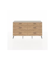 Arges Konsol 6 Çekmeceli  176x30x99 Antrasit-Aytaşı/Çam