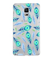 PrintiFy Samsung Galaxy Note 4 ile Uyumlu 1mm Slim Fit Nazar Boncuğu 3 Baskılı Şeffaf  Kılıf