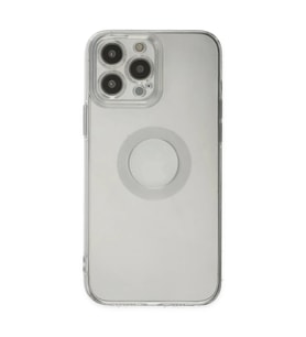 Apple iPhone 14 Pro Max Kılıf Santa Lens Silikon - Şeffaf