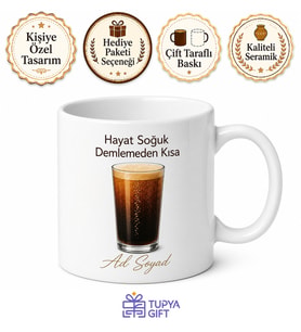 Nitro Cold Brew Gazlı Soğuk Kahve Temalı Baskılı Kupa Bardak Hediye