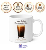 Nitro Cold Brew Gazlı Soğuk Kahve Temalı Baskılı Kupa Bardak Hediye