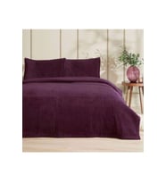 Özdilek Modern Line Tek Kişilik Battaniye Seti (150x220)-Piramit Mürdüm