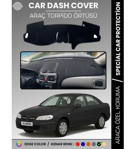 NİSSAN ALMERA KAPAKLI (2000-2006) Torpido Örtüsü Premium Torpido Koruma Araca Özel UV Koruma