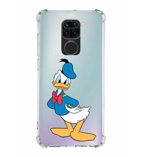 Xiaomi Redmi Note 9 Köşe Korumalı Antişok Kapak Donald Duck Tasarımlı Şeffaf  Kılıf