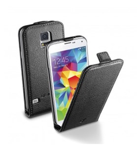 Cellular Line Galaxy S5 ile Uyumlu Flap Essential Deri Kılıf Siyah FLAPESSENGALS5BK