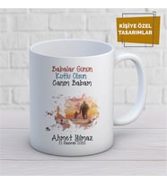 Kişiye Özel İsim Yazılabilir Babalar Günün Kutlu Olsun Canım Babam Kupa Bardak