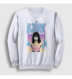 Presmono Unisex Beyaz Müzik Björk Sweatshirt 512531tt
