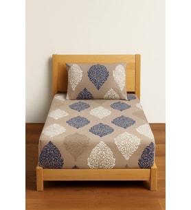 Tek Kişilik Desenli Lastikli Çarşaf Seti 100x200 Cm + 1 Yastık Kılıfı 50x70