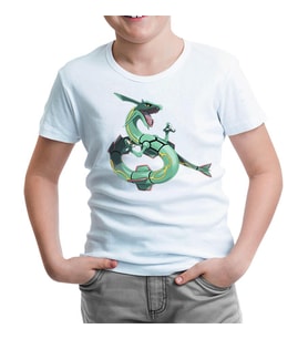 Pokemon Go - Rayquaza Beyaz Çocuk Tshirt