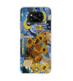 Poco X3 PRO / X3 NFC Uyumlu Van Gogh Tasarımlı Şeffaf Telefon Kılıfı