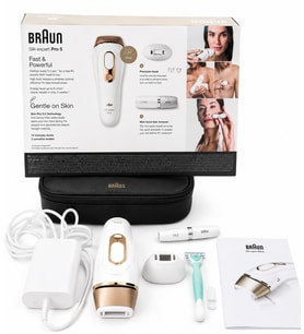 Braun Silk-expert Pro 5 IPL Lazer Epilasyon Cihazı – Hassas Başlıklı, Cilt Sensörlü, Yüz & Vücut Kullanımı