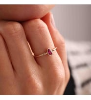 Ruby Oval Yüzük